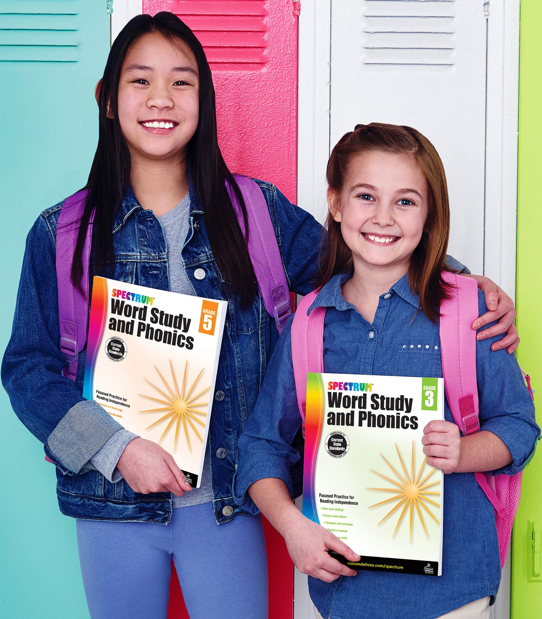 Spectrum Grade 5 Word Study and Phonics Workbooks, Ages 10 to 11, 5th Grade Word Study and Phonics, Word Families, Analogies, Acronyms, Diagraphs, and Vocabulary Builder - 176 Pages