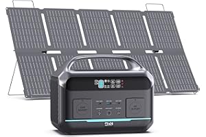 Solar Generator 600W(Surge 1200W) DaranEner Portable Power Station with 100W Solar Panel, 576Wh LFP Battery, <10 MS UPS/ 1 Hour Fast Charging for Home, Camping & RVs, Off-grid Power Outage, CPAP