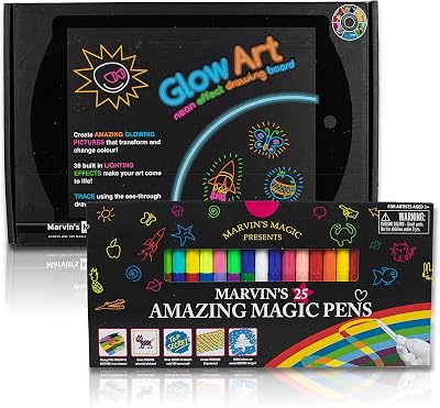 Marvin's Magic Glow Art LED Board with 36 Neon Effects & Magic Pens