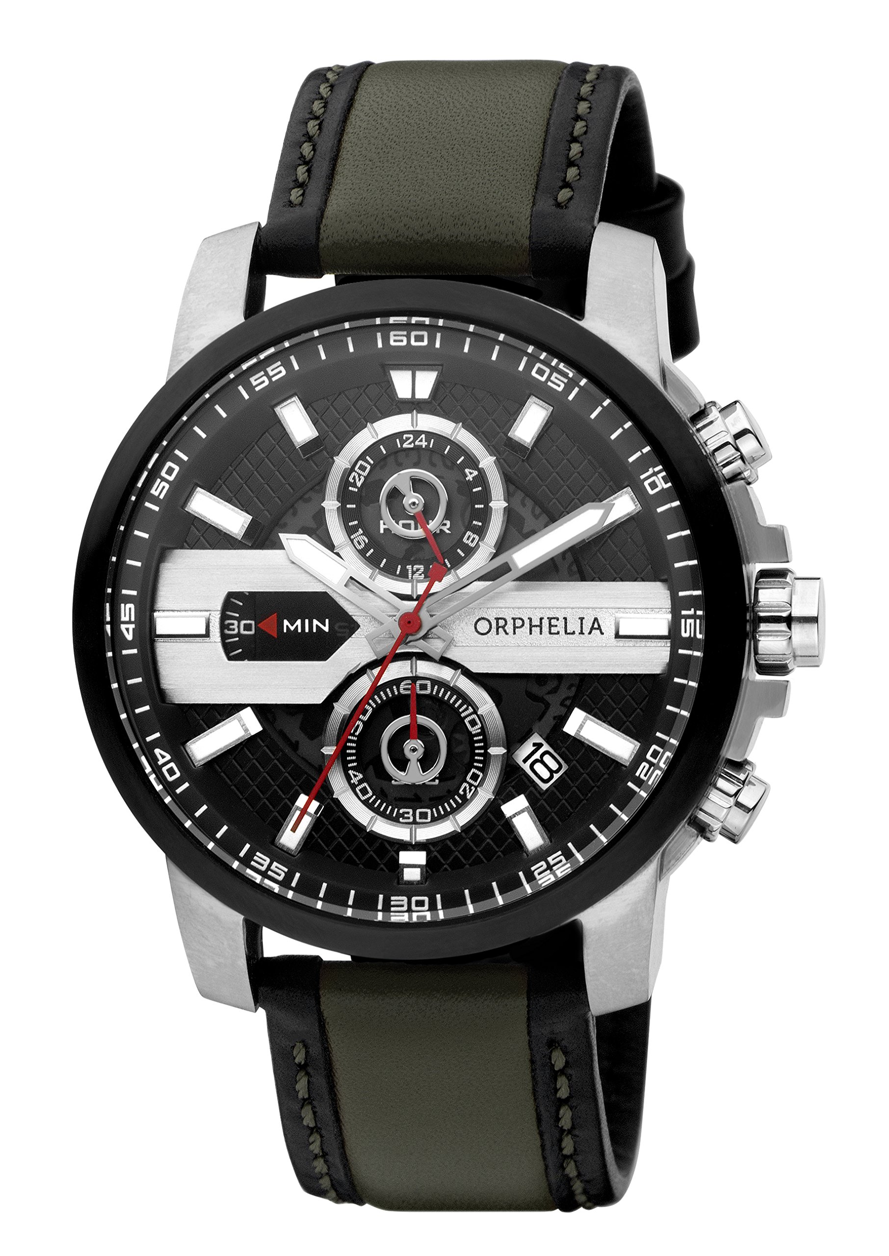 Orphelia X-Plane Men's Quartz Watch with Multicolour Dial Analogue Display and Multicolour Leather Strap 81600