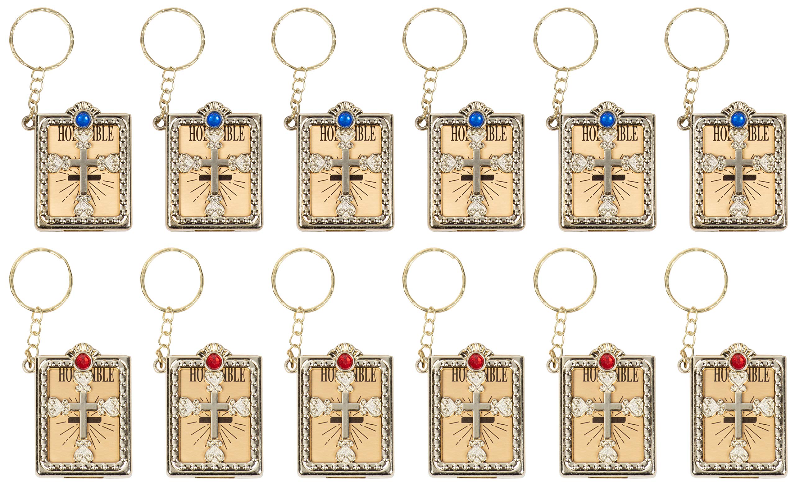 Bible Keychains 12Pack Mini Bible Keychain, Jesus Keychain