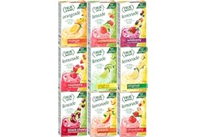 TRUE CITRUS True Lemon STRAWBERRY, WILDBERRY, LIMEADE, WATERMELON, BLACK CHERRY, MANGO ORANGE, PEACH, LEMONADE, RASPBERRY 10ct each box. Citrus Sample Kit, 1.06 Ounce (Pack of 9)