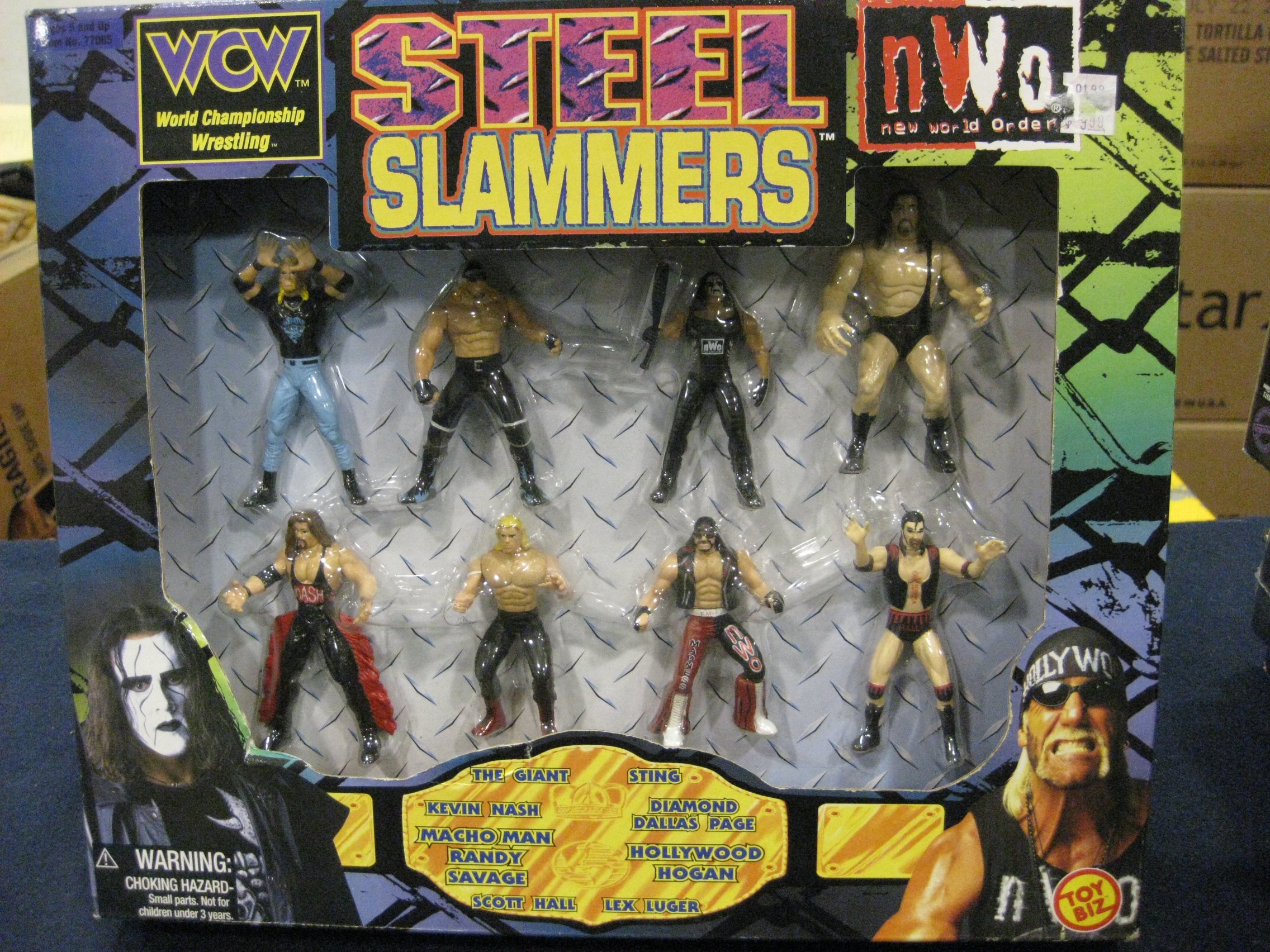 WCW nWo STEEL SLAMMERS フィギュア 1998 NWO WCW Steel Slammers Wrestling Set Hollywood Hogan