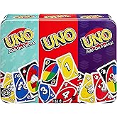 Mattel Games UNO Card Game with 2 Add On Packs & Collectible Tin for Kids, Adults & Family Game Night. 2 to 10 Players (Amazo