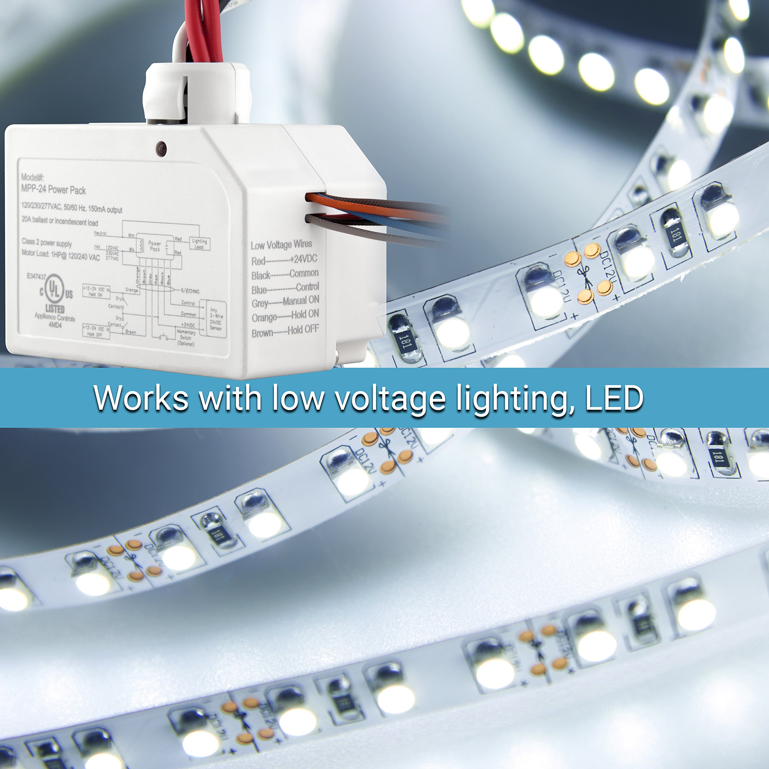 ENERLITES Ceiling Sensor Low Voltage Power Pack for Low Voltage Sensor