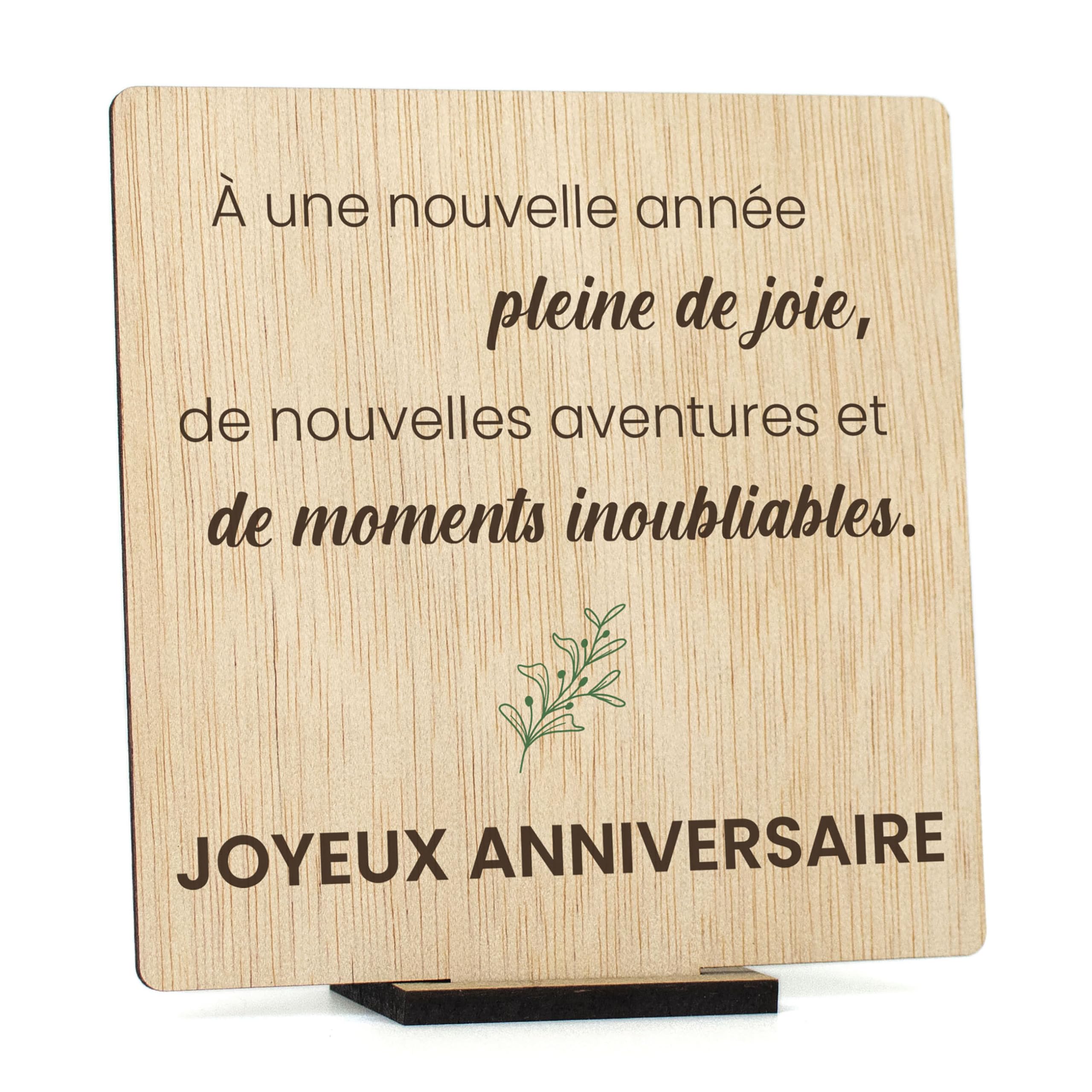 CONTRAXT Carte de félicitations anniversaire originale. Idée cadeaux originaux pour femme homme anniversaire Carte en bois anniversaire femme homme jeune amie (Anniversaire)