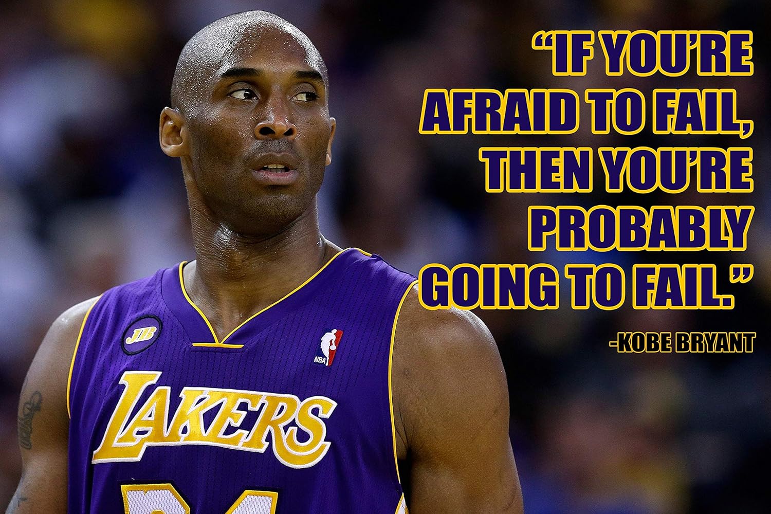 Amazon Com Kobe Bryant Poster Quote Black History Month Posters Cool Los Angeles Lakers Quotes Basketball Sports Decor Coaching Wall Art Growth Mindset Teacher Educational Teaching Learning Elementary Gz006 Posters Prints