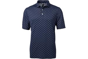Cutter & Buck Virtue Eco Pique Tile Print Recycled Mens Big & Tall Polo