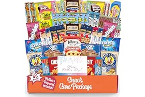 SWEET CHOICE Mother's day gift basket Snack Box Variety Pack (45 Count) Candy Gift Basket - Gift for mom Care Package,Gifts for Mom Prime Food Arrangement Chips, Cookies, Bar's - Treat for Women, Adults, teens