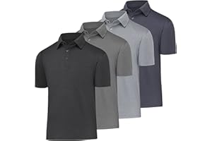 BALENNZ Golf Polos for Men Quick-Dry Athletic Mens Polo Shirts Short Sleeve Summer Casual Moisture Wicking Golf Shirt