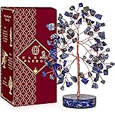 Lapis Lazuli Crystal Tree of Life Birthday Gifts for Women, Men, Friends, Handmade Chakra Healing Crystal Tree for Home Office Decor, Positivity, Good Luck, Money, Unique Gifts for Her Mom Sister, Dad