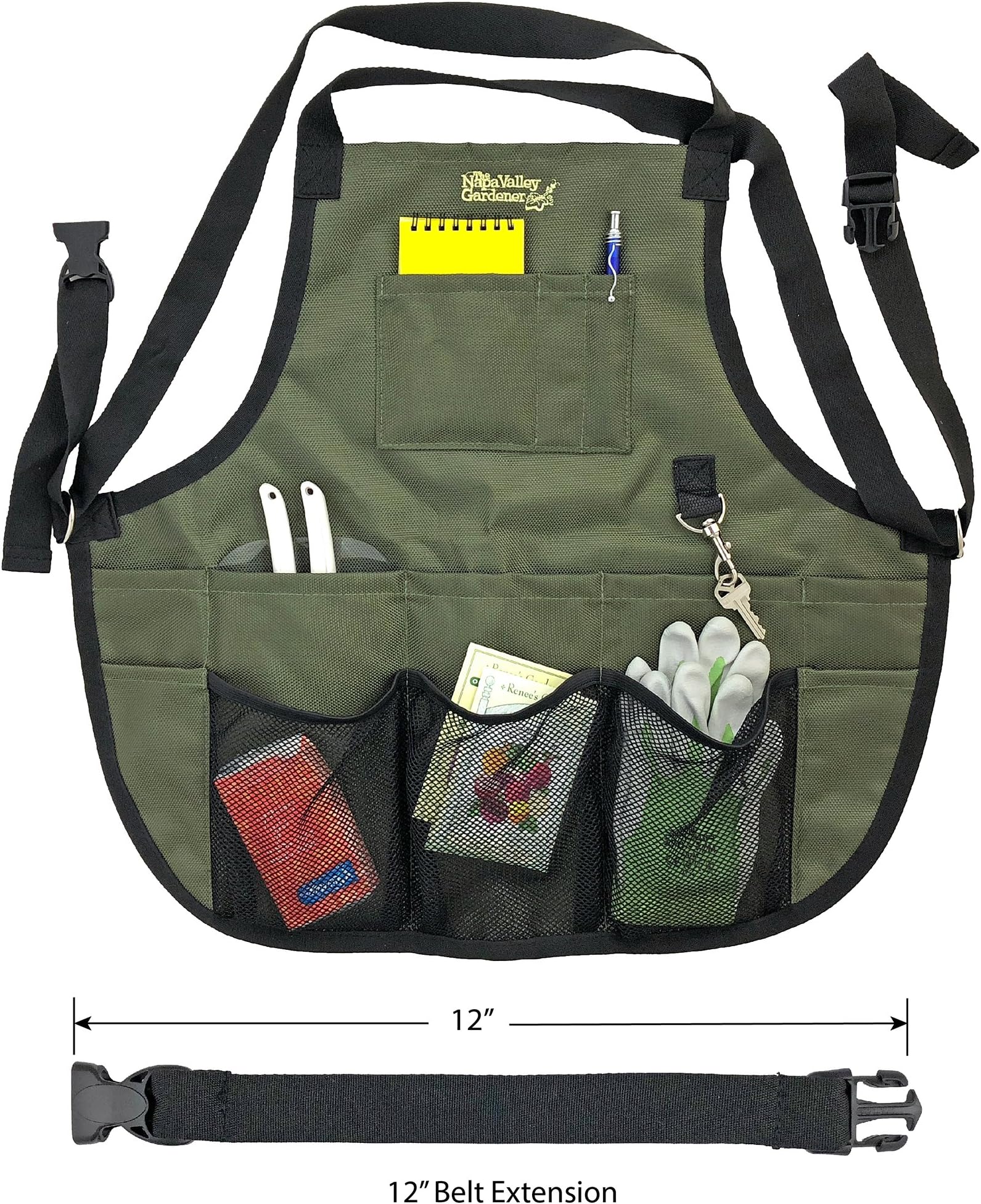 7 Pocket Gardener's Apron with 12" Belt Extension