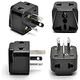Australia, New Zealand, China Power Plug Adapter by OREI, AU Travel Adapter 2 in 1 USA Grounded Outlet Universal Socket - Typ