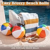 JOYIN Rainbow Beach Balls 12 Pack 12 inch Inflatable Pool Toys Kids Adults view 3