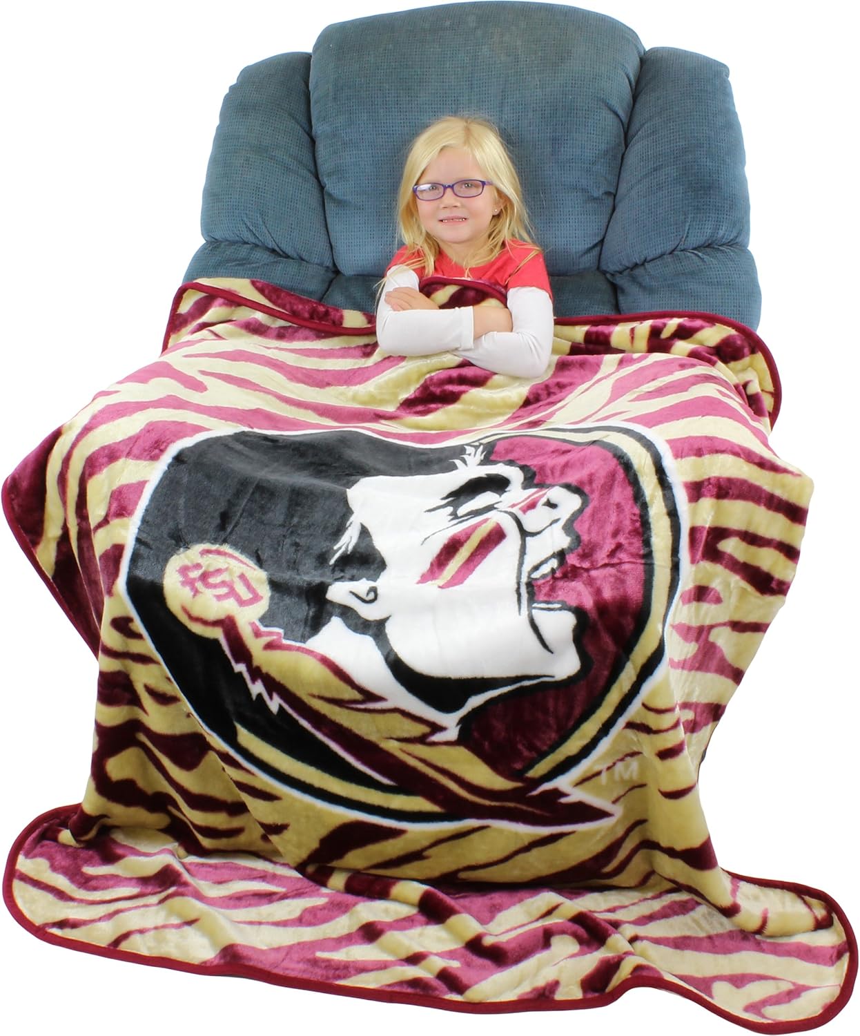Amazon Com College Covers Florida State Seminoles Raschel Throw Blanket 50 X 60 Home Kitchen