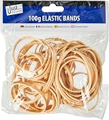 Just Stationery Assorted Size Original Rubber Elastic Band Brown 100g Pack view 3
