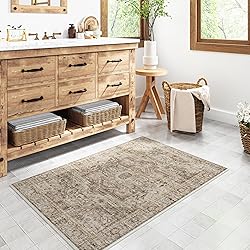 PureCozy Vintage Area Rug 2x3 Entryway Rug Kitchen
