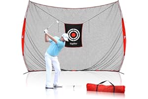 GAGALILEO Golf Hitting Practice Nets for Backyard Driving Heavy Duty Men Real Indoor Golf Balls Hitting Pitching Driving Nets for Indoor Outdoor Garage Use Golfing Swing Training Impact Cages with Frame and Net