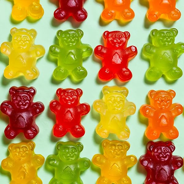BLACK FOREST GUMMY BEARS CANDY, MADE WITH REAL FRUIT JUICE, 3 OUNCE POUCHES (PACK OF 12)