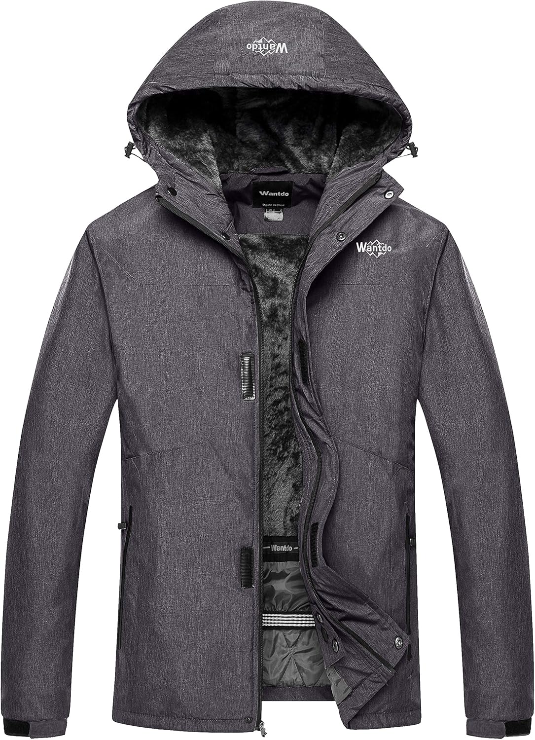 Wantdo Men's Snowboard Winter Jacket Waterproof Ski Coat Hooded Windproof Parka