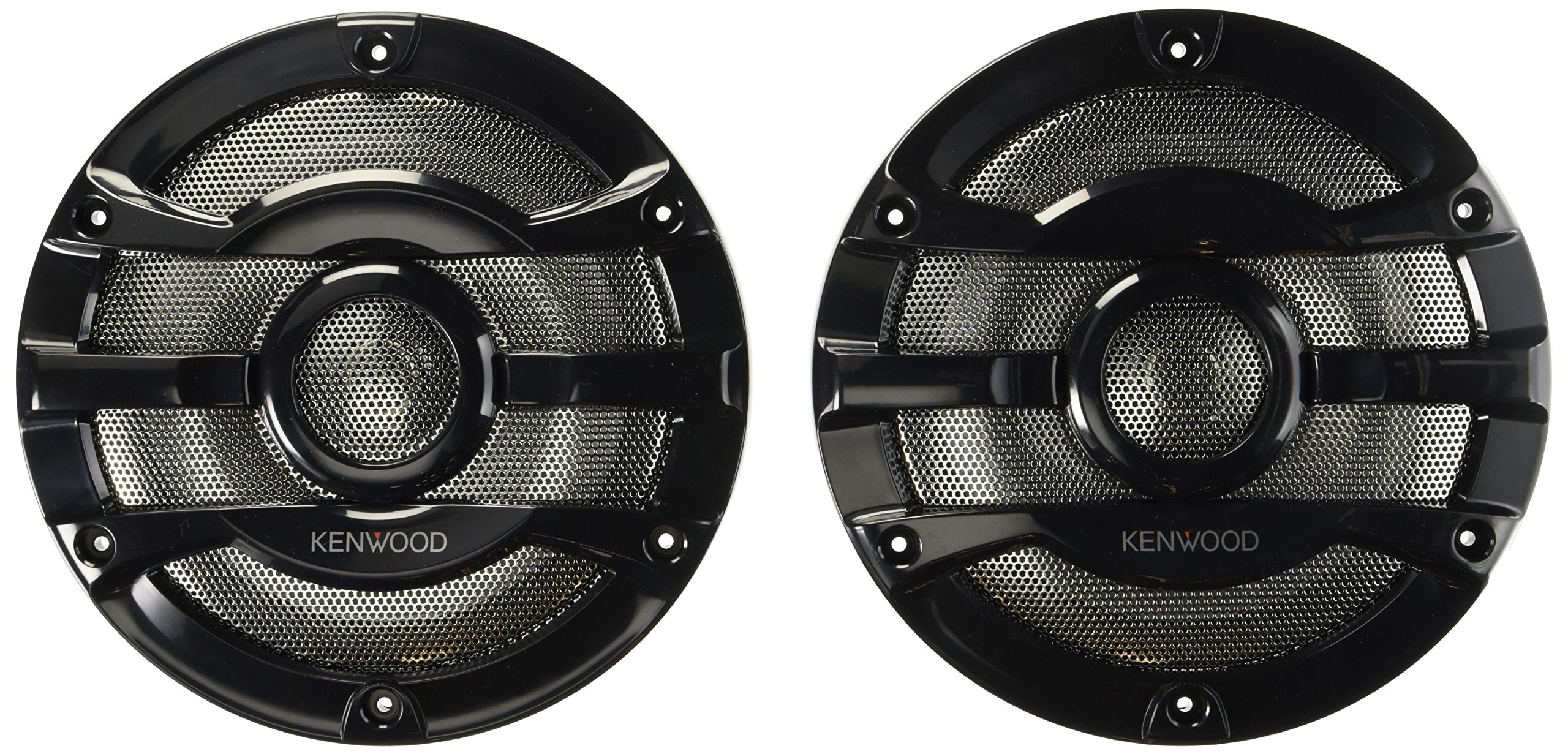 2) Kenwood 8 Inch 300 Watt Powersports/Marine Boat Black Speakers KFC