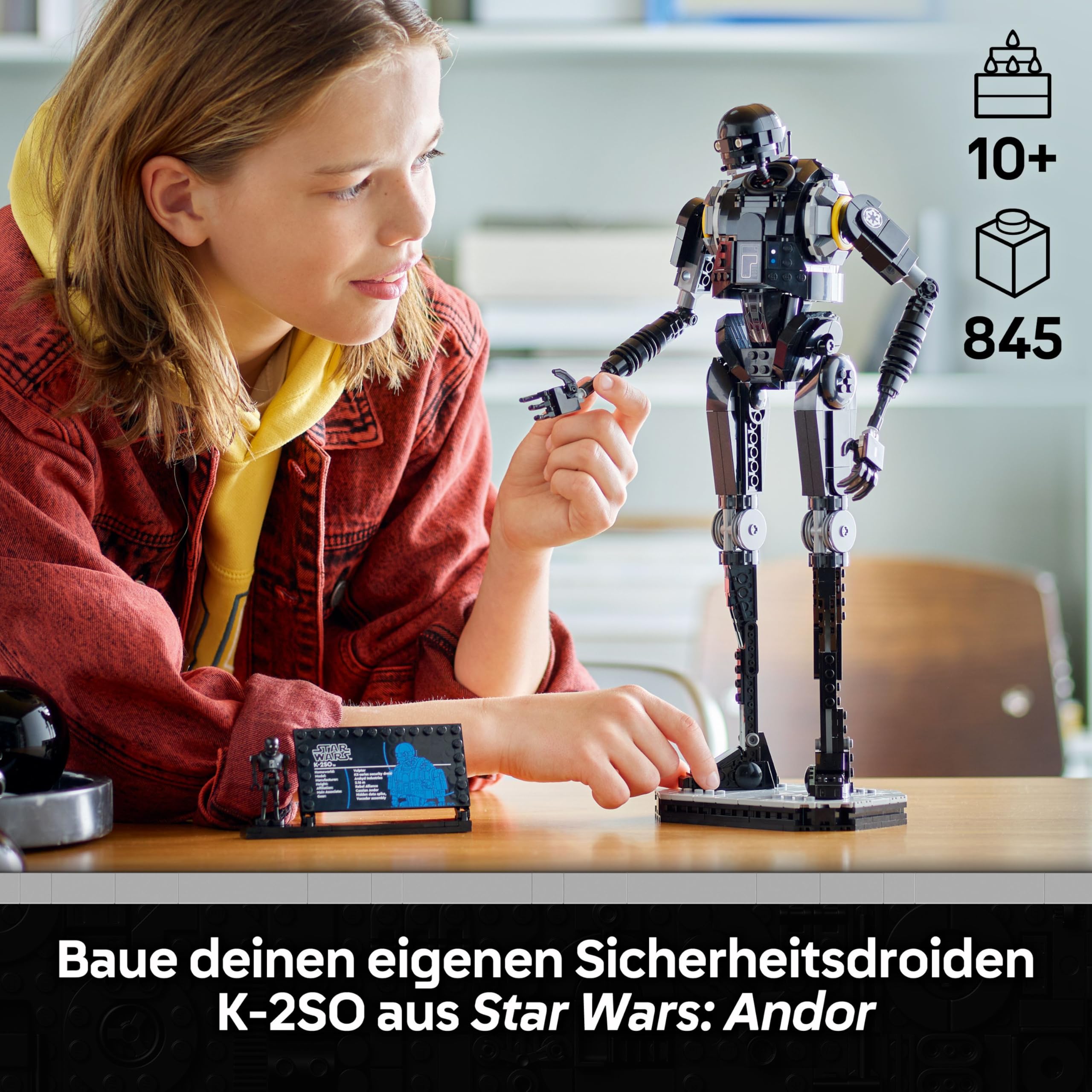 LEGO Star Wars 75434 Sicherheitsdroide K-2SO Spielzeug - Figur zum Bauen & Ausstellen, Sammler-Modell mit Infotafel – Geschenk für Jungen, Mädchen ab 10 Jahre und Erwachsene Andor-Fans 2