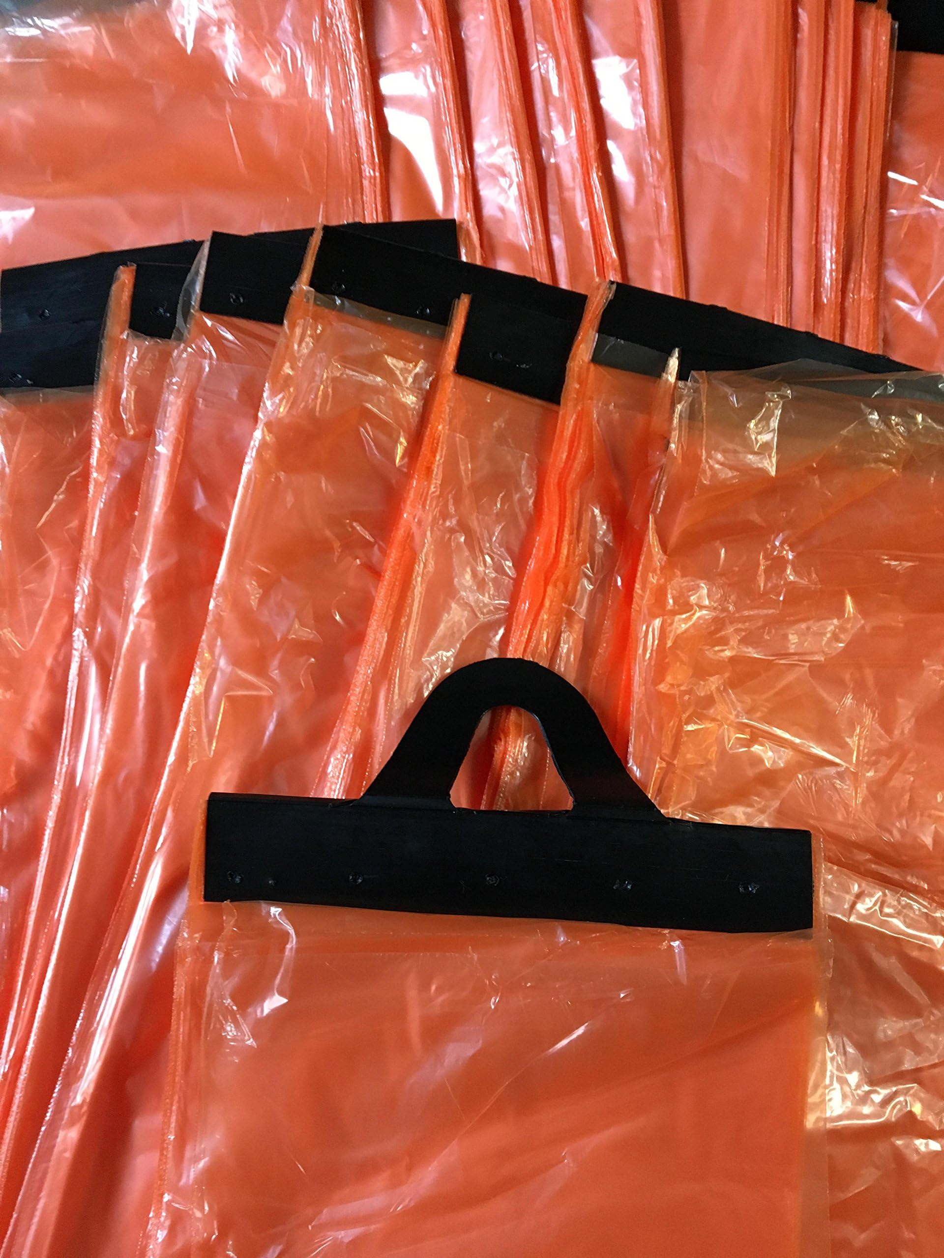 1000 6x19 6 x 19 Orange Tint Plastic Poly Bag for Dog Poop Dirty Diapers Newspapers