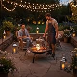 Relaxdays XL Fire Pit 56.5cm with Grate, Poker, Spark Screen & Bag view 2
