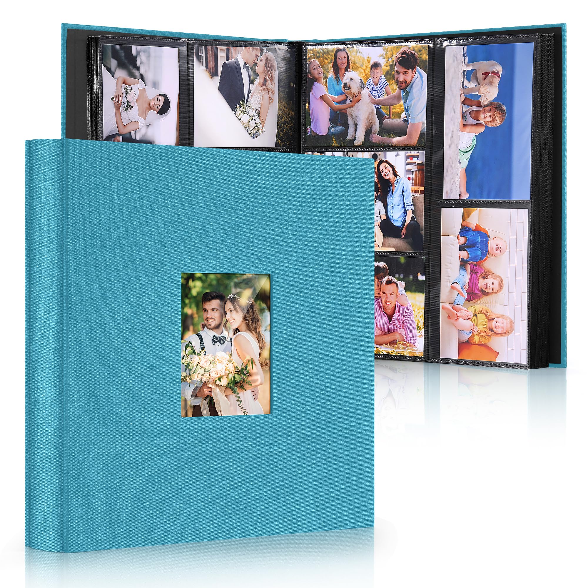 DazSpirit Photo Albums 6x4 Inch 600 Pockets Slip In, Customizable Linen Cover 10x15cm Photo Album, Large Capacity, Slip-in Pockets, Ideal for Wedding Albums, Family Photo Books and Travel Memories
