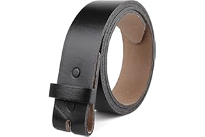 F&L CLASSIC Belt for buckle men Snap on Strap Full Grain One Piece Leather no buckle,1 1/2" Wide, USA