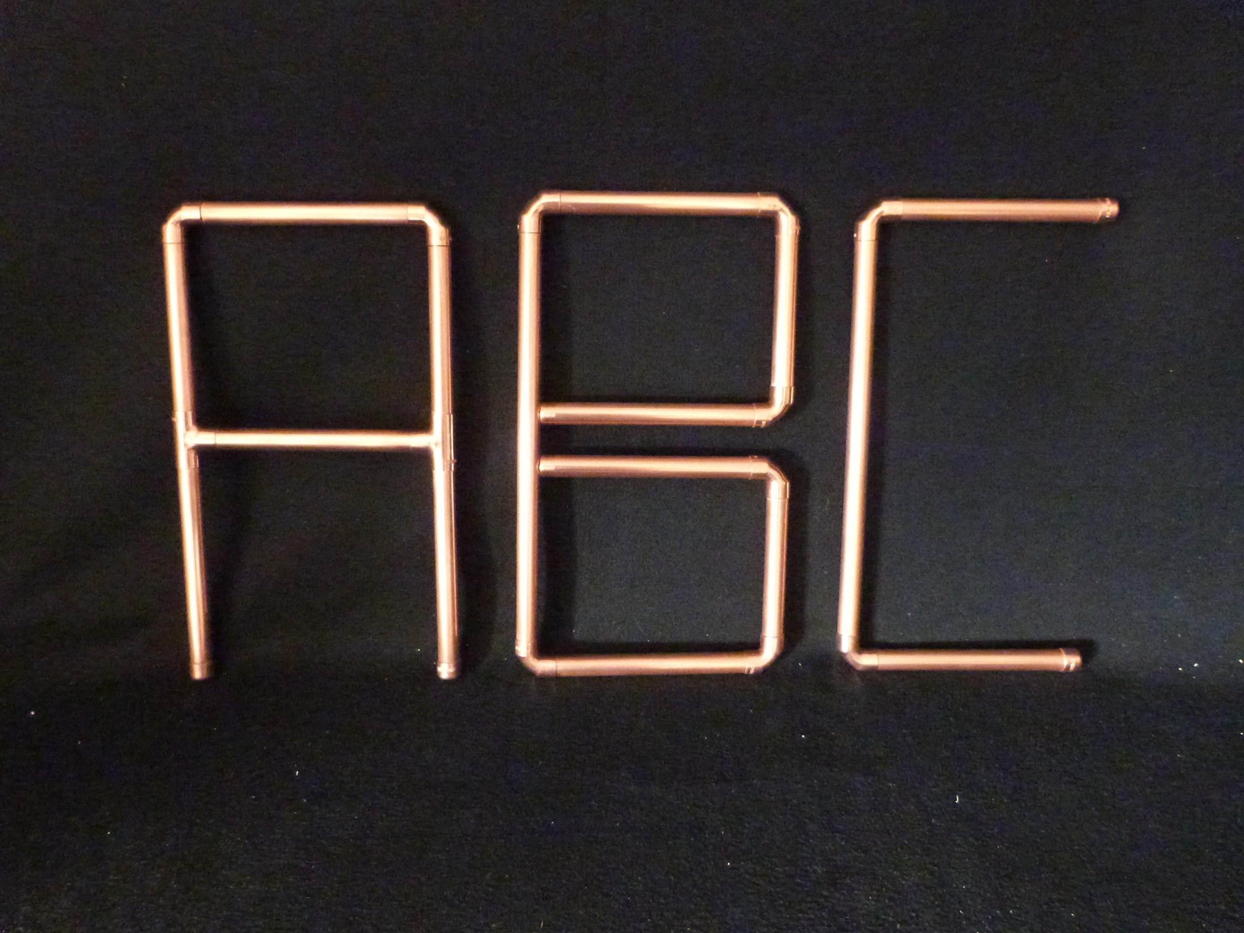 Copper letters 12" x 6"