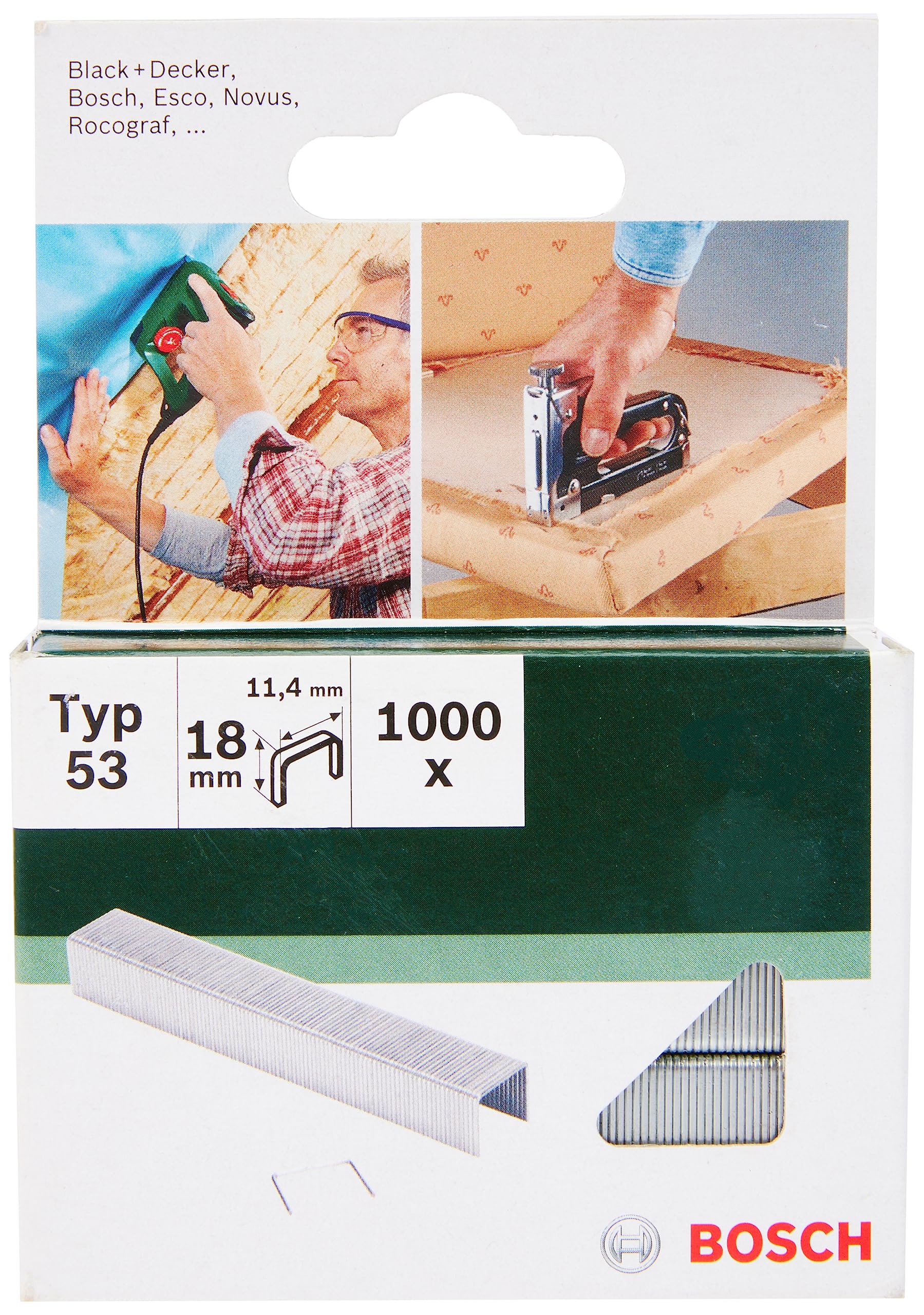 Bosch 2609255824 18mm Type 53 Fine Wire Staples (Pack of 1000)