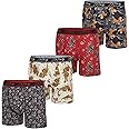 ED HARDY Mens Boxer Briefs Active Stretch Breathable Underwear, Comfortable Gym Boxer Briefs- Multipack