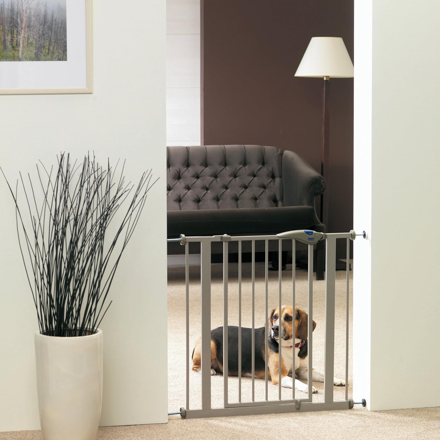 Savic Dog Barrier Door 75 Cm Warm Grey BigaMart