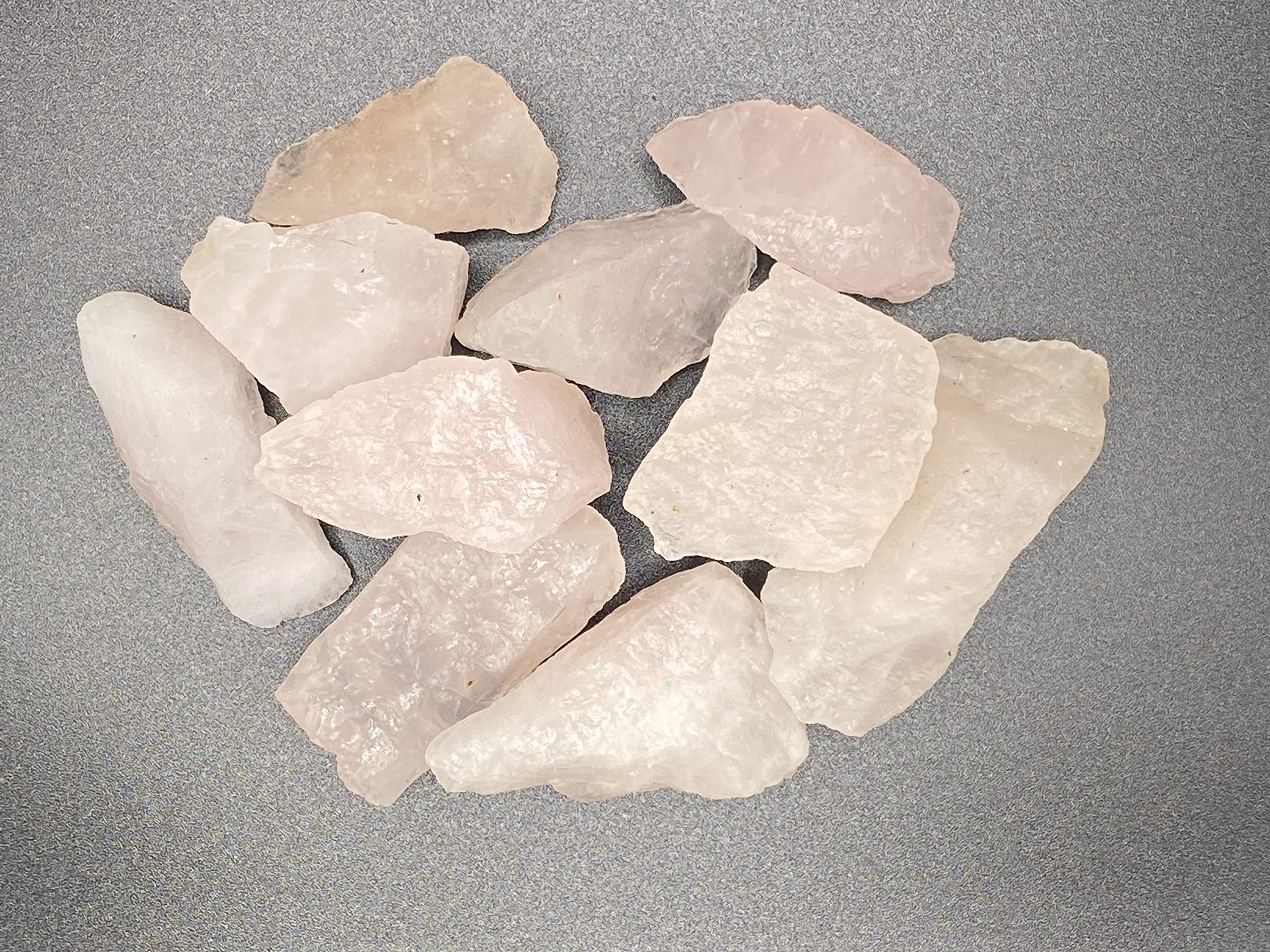 10 Pieces Raw Rose Quartz Crystal - Total Weight 150+ Grams - Each Piece 3 to 5cm Long - Healing, Rituals, Love, Reconciliation, Reiki, Soulmate, Twin Flame