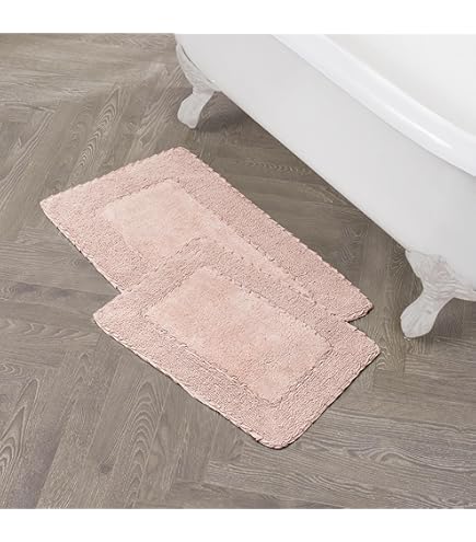 Amazon.com: Laura Ashley Absorbent Bath Mat Reversible Crochet