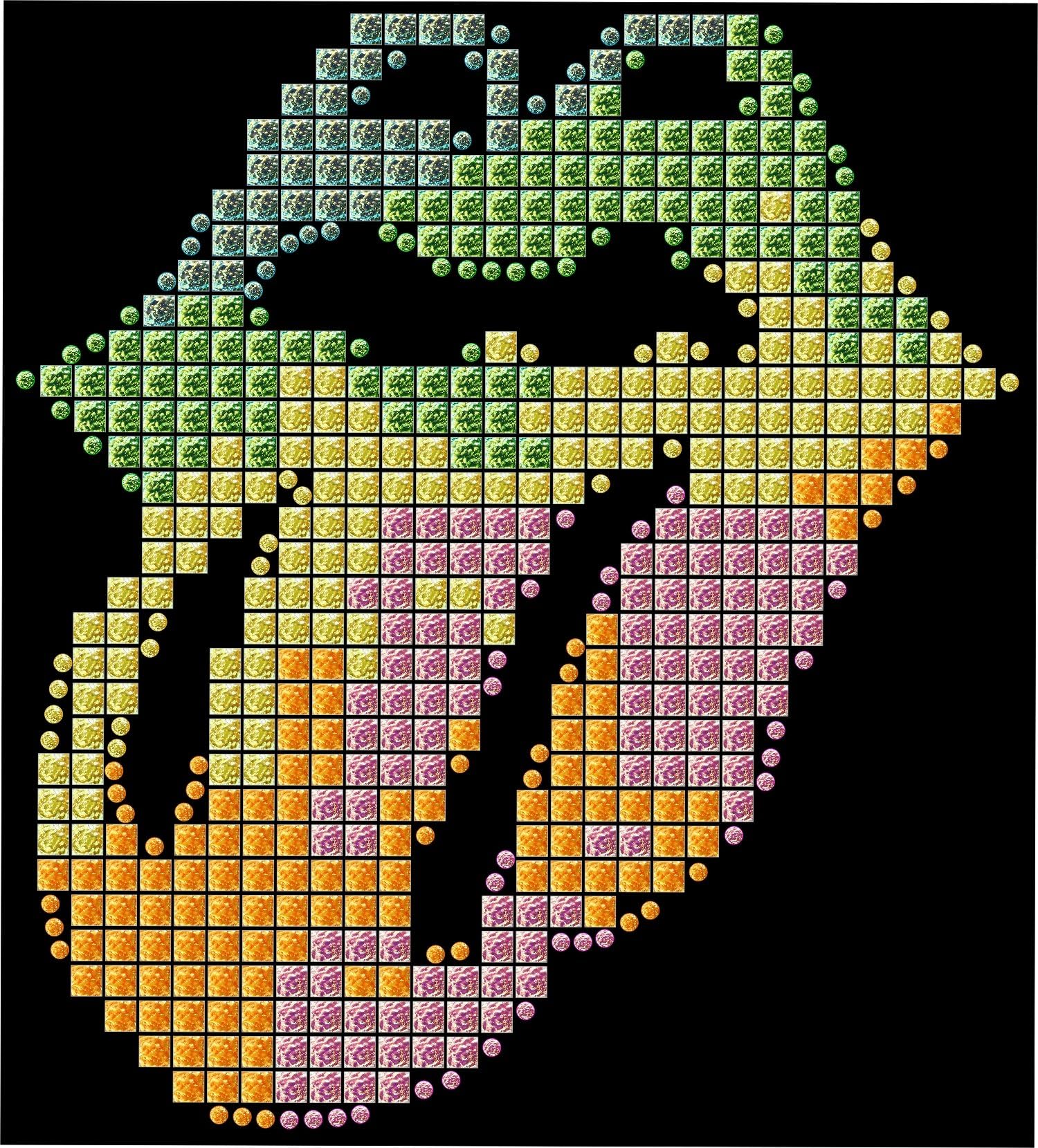 Rolling Stone Tongue Transfer Applique Motif Patch Iron on 9'