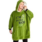 RICK AND MORTY Blanket Hoodie for Men Cozy Fleece Wearable Blanket Funny Gifts