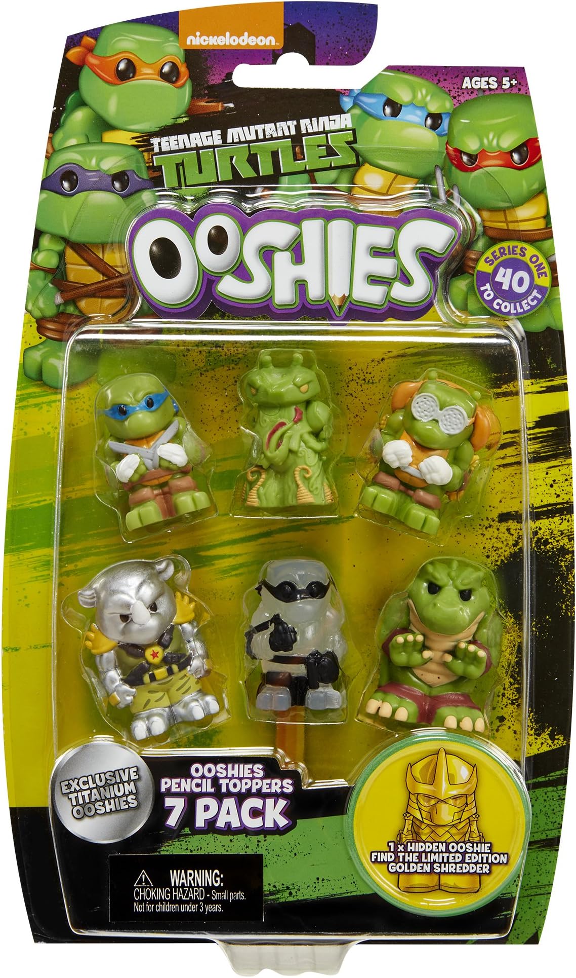 Ooshies Teenage Mutant Ninja Turtles Series 1 Set 3 7 Figure Set