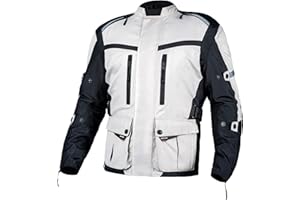 WICKED STOCK Waterproof Motorcycle Jacket Men - CE LEVEL2 Reflective Motorcycle Armor Biker Jacket Men with 8 Pockets - 4 Season Mens Motorcycle Jacket with Adjustable Biceps, Forearms and Waist
