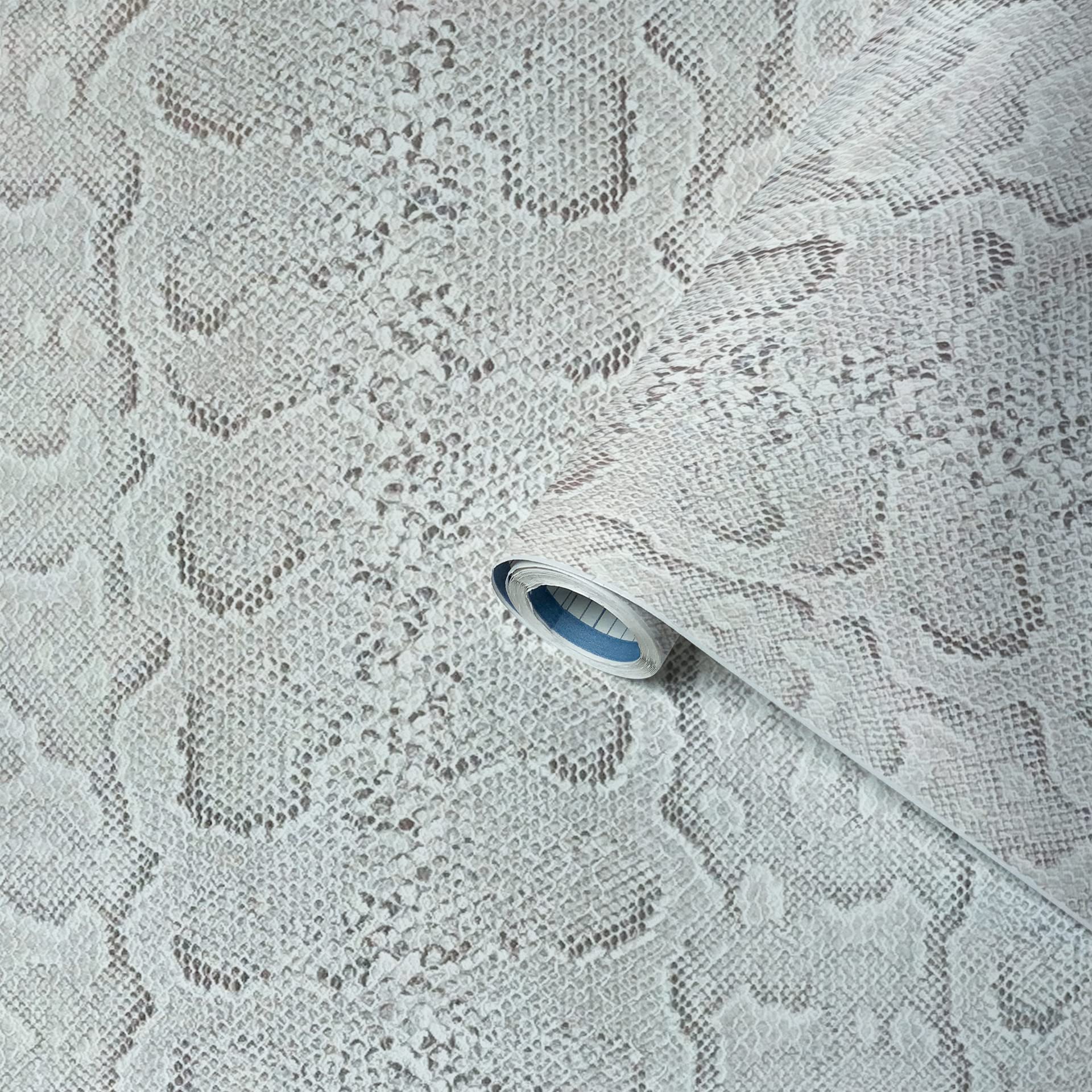 Venilia Adhesive Film, Snake Pattern Snake Look, Grey, 45 cm x 1.5 m, 350 µ Thickness, Self-Adhesive Furniture Film, Decorative Film, Wallpaper, Kitchen Film, PVC without Phthalates, Made in EU