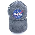 Aeisage NASA Hat Vintage Baseball Cap NASA Logo Cotton Caps for Men Dad Hat Washed Cotton Hats for Women