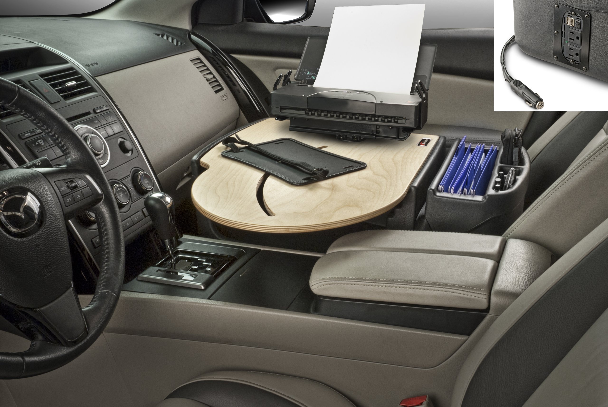 Autoexec Aue10071 Reach Front Seat Car Desk Black With With Built