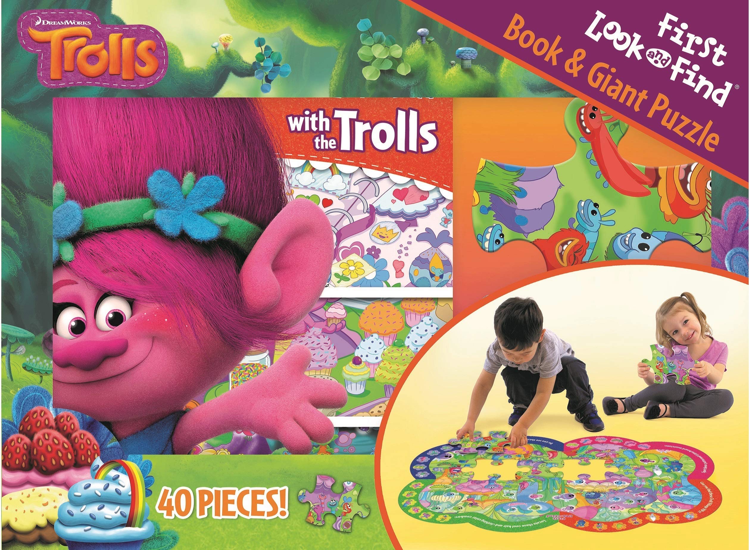 Dreamworks Trolls First Look And Find Book Giant Puzzle Pi