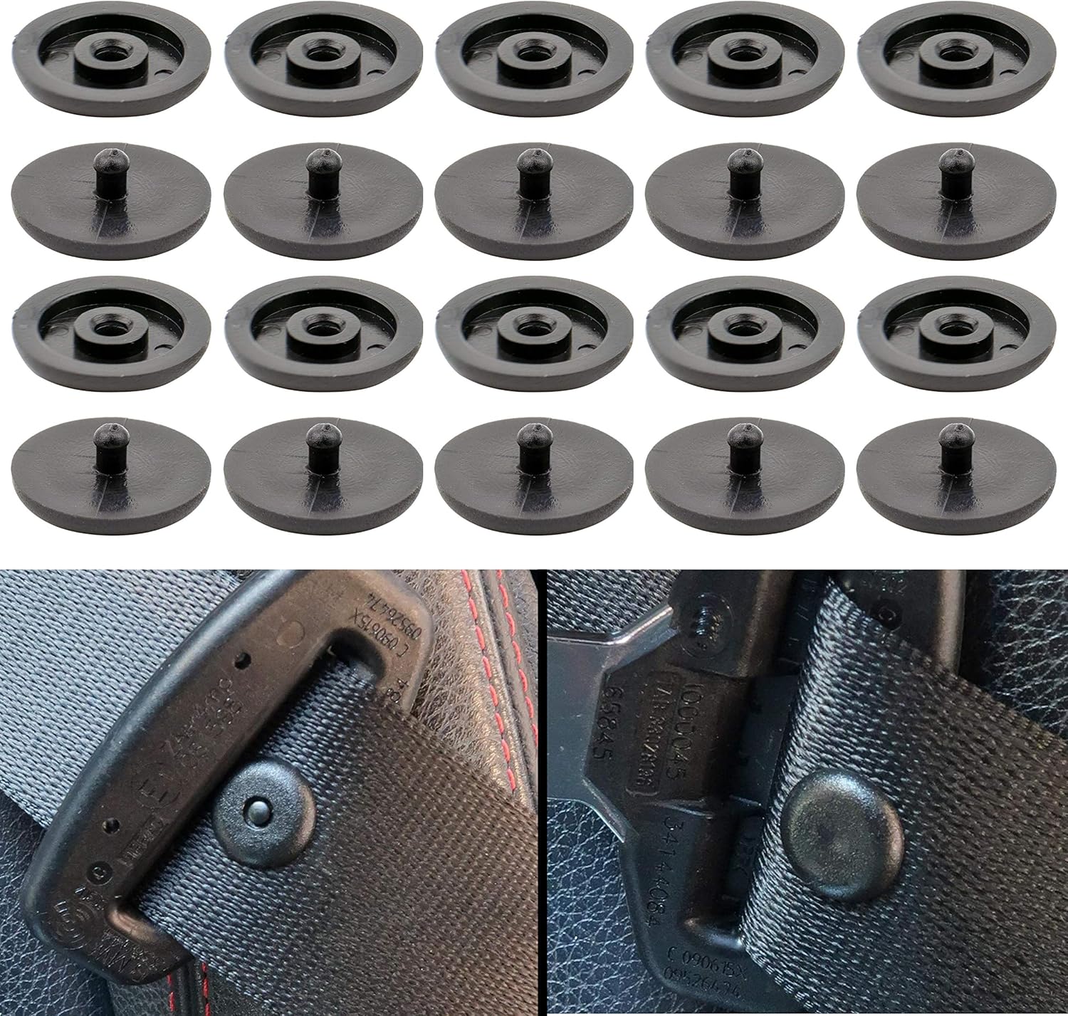Seat Belt Stop Button, Universal Seat Belt Buckle Buttons, Suitable for
