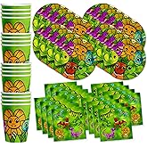 Lizard Birthday Party Supplies Set Plates Napkins Cups Tableware Kit for 16