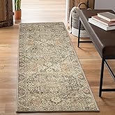 Liora Manne Inspirations Indoor Printed Polyester Low Profile Area Rug - Traditional Medallion Casual Floral Oriental (Heriz 