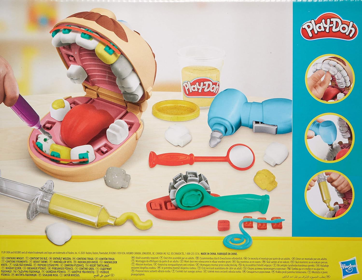 Play-Doh Drill 'n Fill Dentist Toy for Toddlers Non-Toxic Modelling Compound Set including 6 Cans, Creative Toys for 3+ Year Old Kids - Image 4