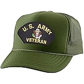 ALLNTRENDS Trucker Hat US Army Veteran Military Mesh Baseball Cap