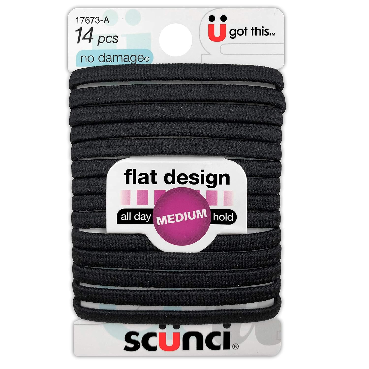 Scunci No Damage Hair Ties Black 14 Ct Amazon In Beauty
